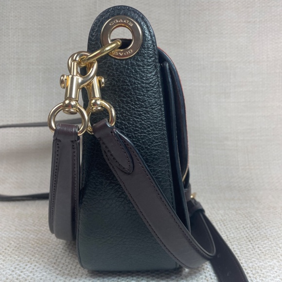 Coach Kleo Signature Khaki canvas Crossbody with Suede and Pebble Leather C5692 - Picture 15 of 16